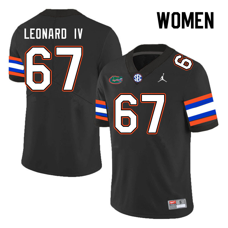 Women #67 Richie Leonard IV Florida Gators College Football Jerseys Stitched-Black